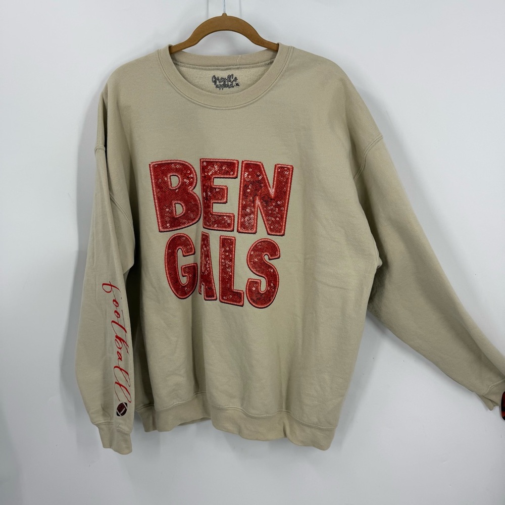 Bengals football relaxed, fit, oversized, sweatshirt, XL